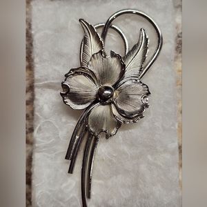 Very Vintage Coro Stamped Silver Brooch
